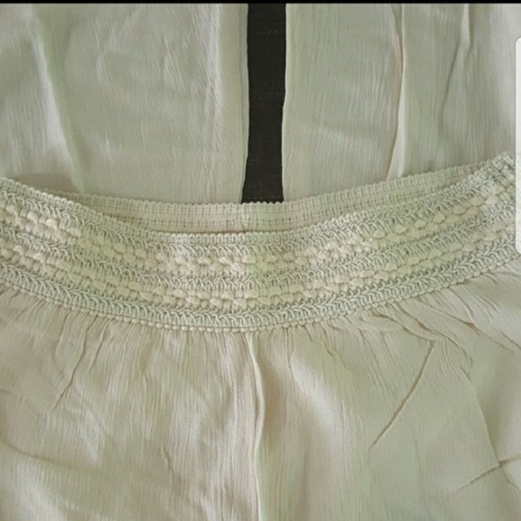 Cream Wide Leg Resort Pants - Picture 2 of 2